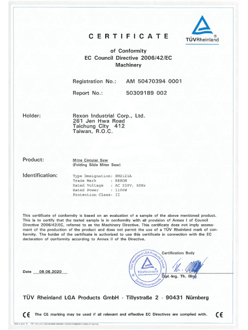 Certification for Power Tools-European CE