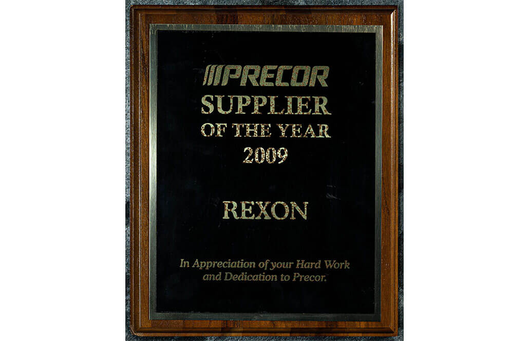 2009年_Precor-Supplier of the year